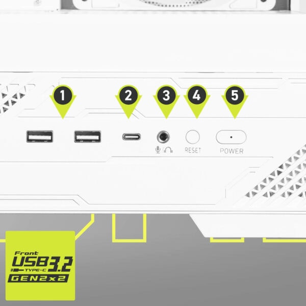 MSI MAG PANO 130R PZ White Gaming Kasa H9