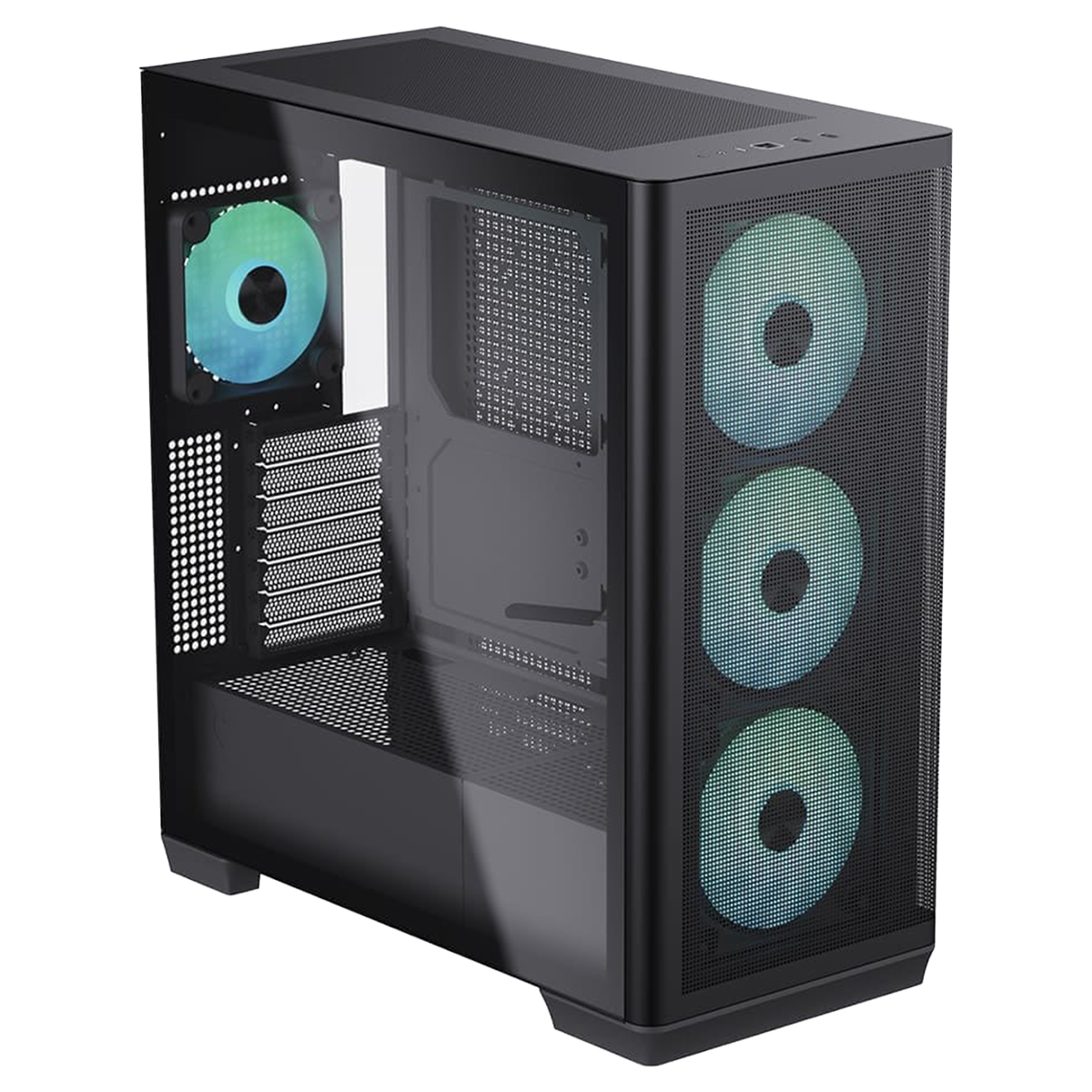Apnx C1 R Black 3x120mm Argb Fan Mesh Temperli Cam Usb 3 0 Mid Tower Atx Gaming Kasa 1