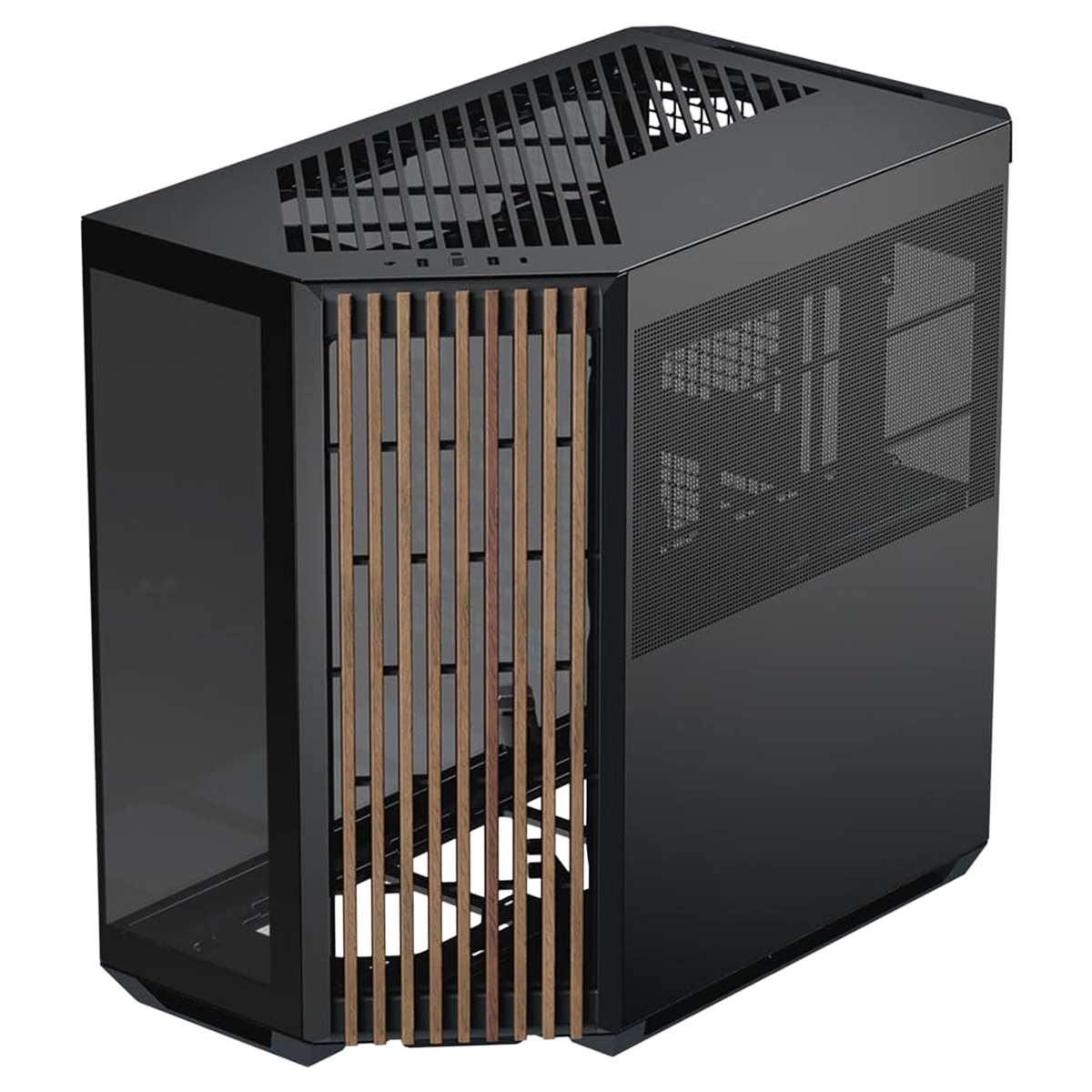 Apnx V1 Black Wood Temperli Cam Usb 3 2 Mid Tower Atx Gaming Kasa 1