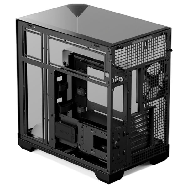 Apnx V2 Black 4x140mm Argb Fan Uc Temperli Camli Usb 3 2 Mid Tower Atx Gaming Kasa 4