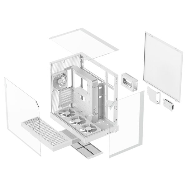 Apnx V2 White 4x140mm Argb Fan Uc Temperli Camli Usb 3 2 Mid Tower Atx Gaming Kasa 9
