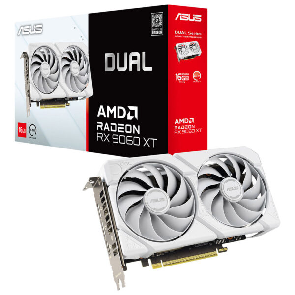 ASUS Dual Radeon RX 9060 XT 16GB GDDR6 White Edition Ekran Kartı H1