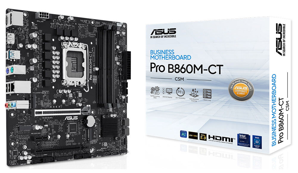 Pro B860M-CT-CSM ASUS Pro B860M-CT-CSM 8666MHz (OC) DDR5 mATX Anakart H1
