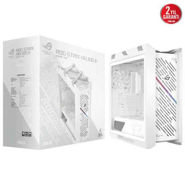 Asus Rog Strix Helios Ii Gx601s White Edition 4x140mm Fan Mesh Çift Temperli Cam Usb 3.2 Mid Tower E Atx Gaming Kasa 25