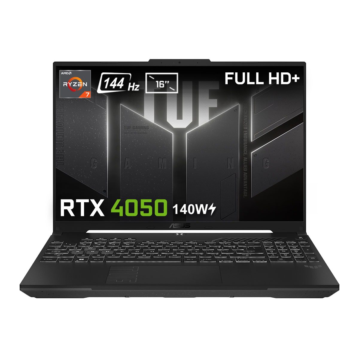 Asus Tuf Gaming A16 Fa607nug Rl209 Gaming Amd Ryzen 7 7445hs 16gb Ddr5 512gb Ssd Rtx 4050 6gb 140w 16 Inç Full Hd+ 144hz Ips Level Freedos Gaming Laptop 1