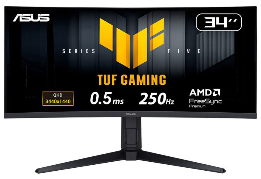 VG34WQML5A 34 inç ASUS TUF Gaming 1440p 165Hz QHD Monitör, hızlı tepki süresi ve yüksek yenileme hızıyla profesyonel oyun performansı ve görsel deneyim sağlar.
