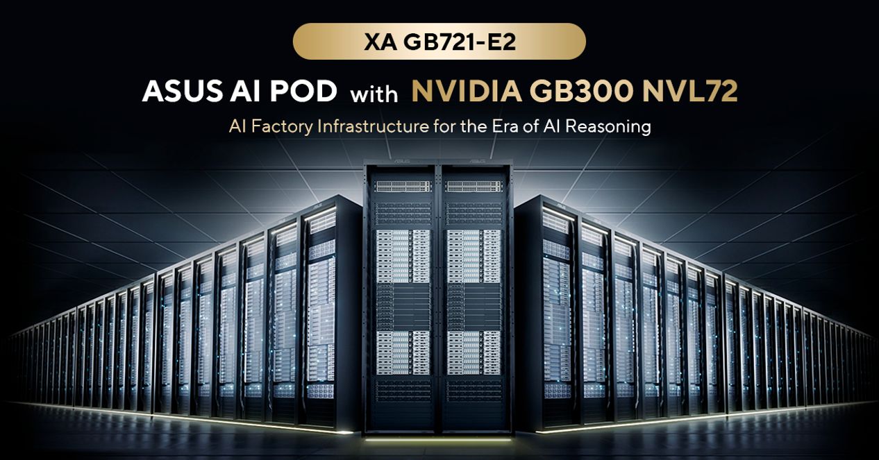 Yüksek performanslı NVIDIA ve ASUS sunucu donanımları ile AI veri merkezi görüntüsü. Güçlü AI işleme ve derin öğrenme altyapısı sağlayan modern sunucu odası.