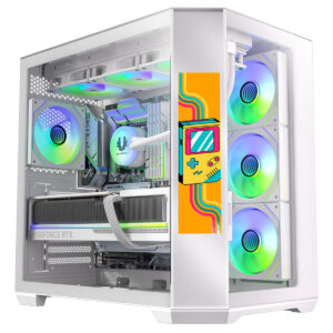 Bitfenix T10 Digital Ef Beyaz 8 8 Inc Ips Ekran 4x120mm Argb Fan Temperli Cam Usb 3 1 Bpab 850w 80 Bronze Mid Tower Atx Gaming Kasa Bfc Wt10efbbw850 4a T2