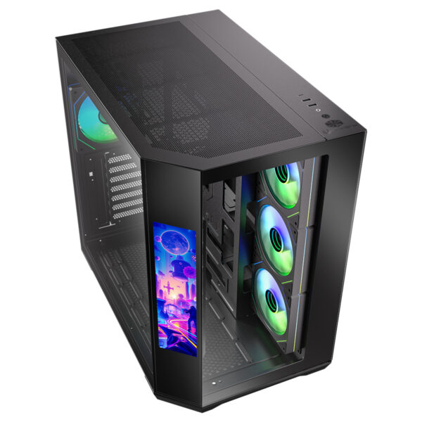 Bitfenix T10 Digital Ef Siyah 8 8″ Inc Ips Ekran 4x120mm Argb Fan Temperli Cam Usb 3 1 Bpab 850w 80 Bronze Mid Tower Atx Gaming Kasa Bfc Kt10efbbk850 4a Y2