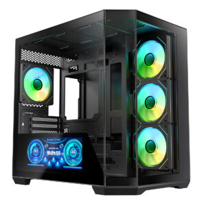 Bitfenix T10 Digital Es Siyah 10.24¨ Inç Ips Ekran 4x120mm Argb Fan Temperli Usb 3.1 850w 80+ Bronze Mid Tower Atx Gaming Kasa (kt10es10bbk85 4a) 1