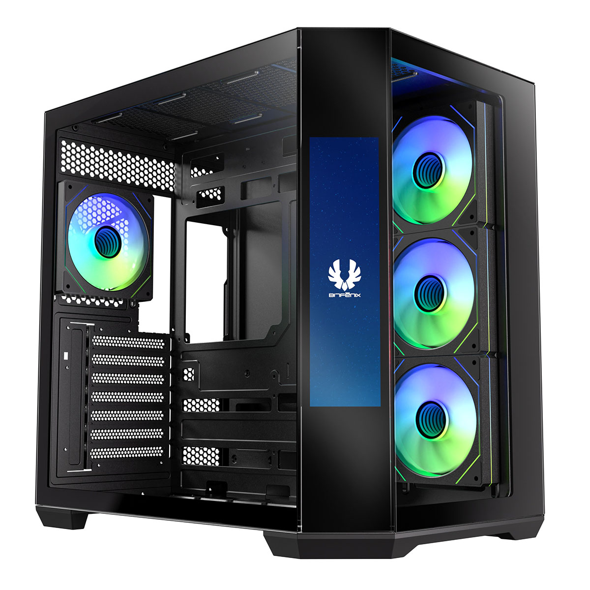 Bitfenix T10 Digital Siyah 8.8″ Inç Ips Ekran 4x120mm Argb Fan Temperli Cam Usb 3.1 850w 80+ Bronze Mid Tower Atx Gaming Kasa (bfc Kt10efbbk850 4a) 1