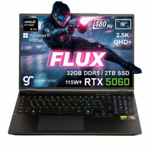 Gameraider Flux Gr16 Amd Ryzen 9 8940hx Geforce Rtx 5060 8gb 115w 32gb Ddr5 2tb Ssd 16 Inç 2.5k Qhd+ 180hz W11 Home Gaming Laptop Çanta Hediyeli 1