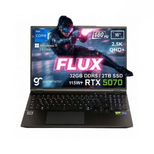 Gameraider Flux Gr16 Intel Core I7 14650hx Geforce Rtx 5070 8gb 115w 32gb Ddr5 2tb Ssd 16 Inc 2 5k Qhd 180hz W11 Home Gaming Laptop Canta Hediyeli Control Resonant Hediyeli