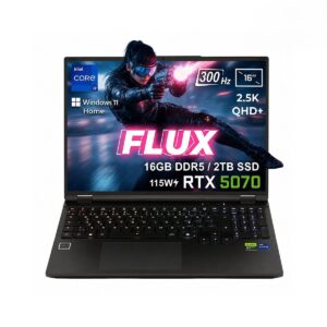Gameraider Flux Gr16 Intel Core I9 14900hx Geforce Rtx 5070 8gb 115w 16gb Ddr5 2tb Ssd 16 Inc 2 5k Qhd 300hz W11 Home Gaming Laptop Canta Hediyeli Control Resonant Hediyeli