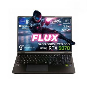 Gameraider Flux Gr16 Intel Core I9 14900hx Geforce Rtx 5070 8gb 115w 32gb Ddr5 2tb Ssd 16 Inc 2 5k Qhd 300hz W11 Home Gaming Laptop Canta Hediyeli Control Resonant Hediyeli