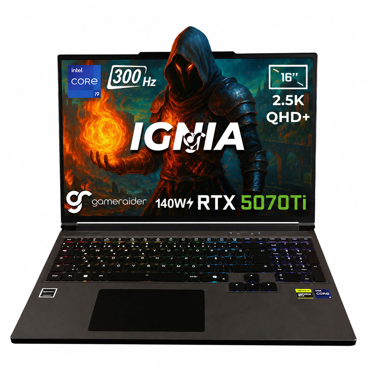 Gameraider Ignia Gr16 Intel Core I9 14900hx Geforce Rtx 5070ti 12gb 140w 16gb Ddr5 2tb Ssd 16 Inç 2.5k Qhd+ 300hz W11 Home Gaming Laptop Çanta Hediyeli 1