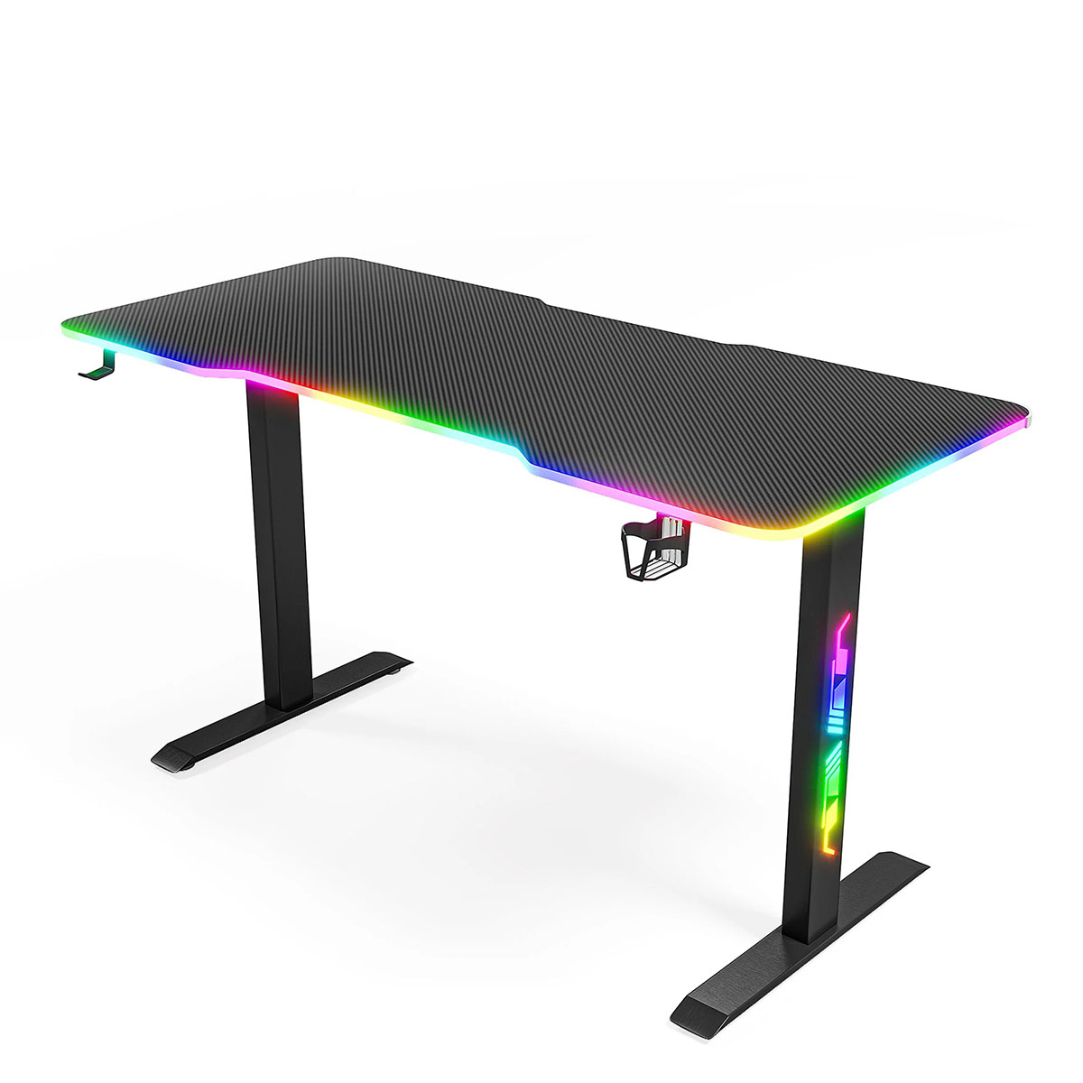 Karr Gaming Ion Rgb Aydınlatmalı 160x74 Siyah Tabla Oyuncu Masası 1