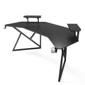 Karr Gaming Vortex 180x75 Siyah Tabla Kanatlı Oyuncu Masası 1