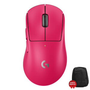 Logitech G Pro X Superlight 2 Dex 8k Hz Hero 2 Sensör Pembe Kablosuz Gaming Mouse (910 007374) 1