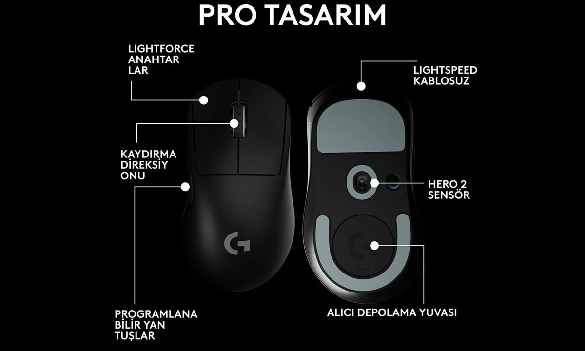 Logitech G PRO X Superlight 2 DEX Gaming Mouse H8