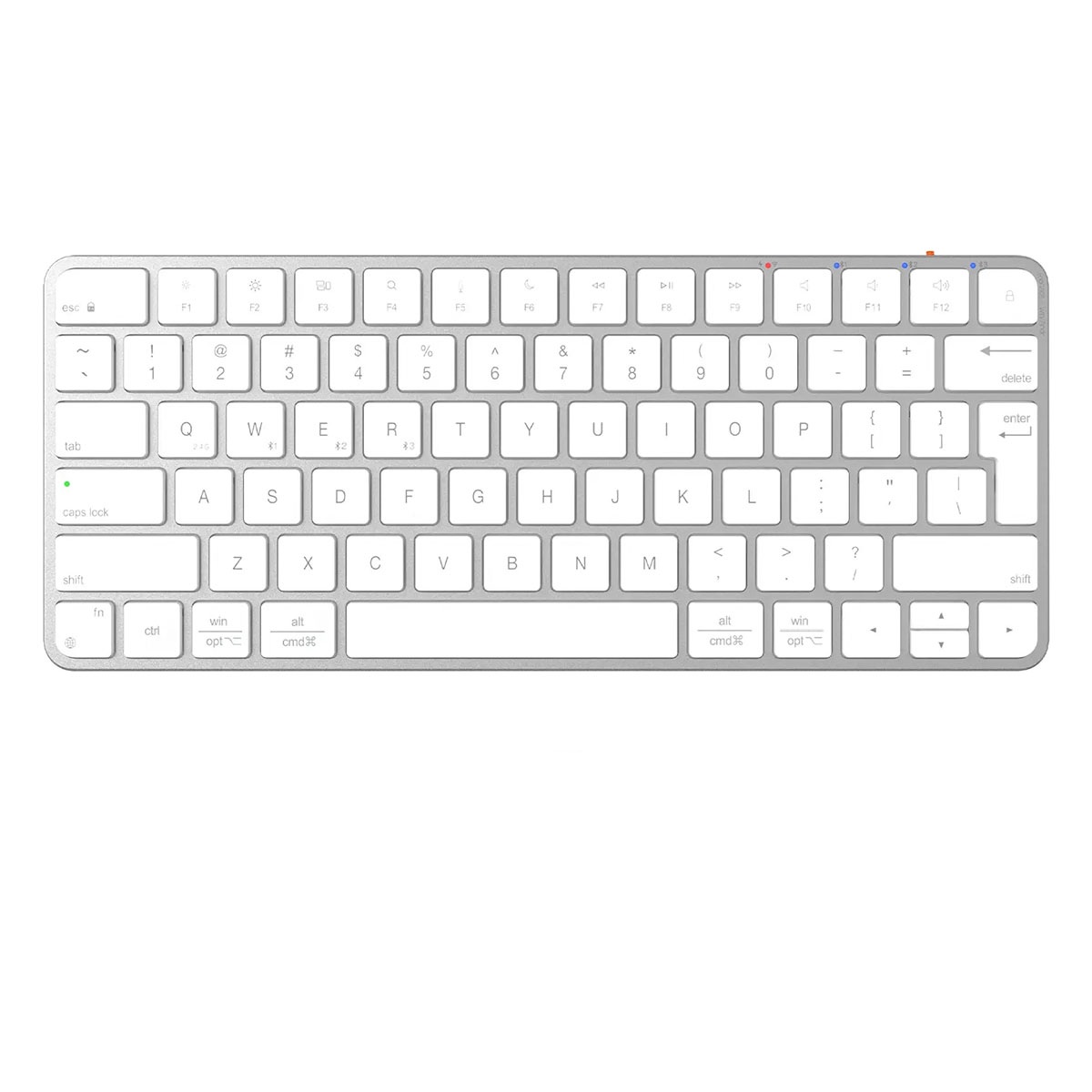 Meetion Ikey K210 Silver White Kablosuz Mac Uyumlu İngilizce Klavye 1