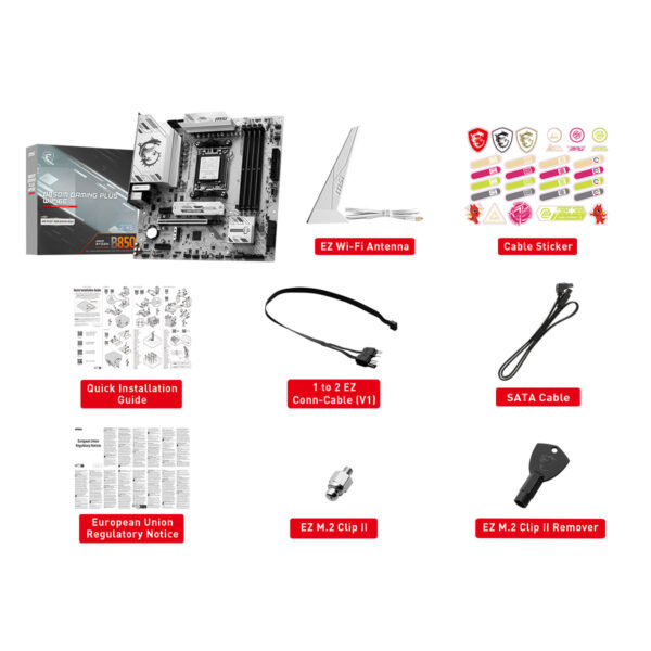 Msi B850m Gaming Plus Wifi6e 8200mhz (oc) Ddr5 Soket Am5 M.2 Hdmi Dp Matx Anakart 7