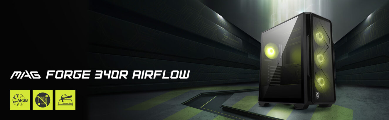 MSI MAG FORGE 340R AIRFLOW Gaming Kasa H1