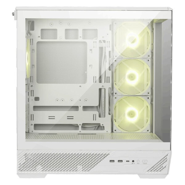 YüksekPerformanslı beyaz bilgisayar kasa, soğutucu fanlar ve geniş alan ile gaming ve render işlemleri için ideal. RGB ışıklı fanlar ve şık tasarımıyla modern bilgisayar kasası.