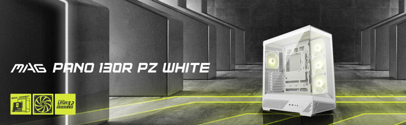 MSI MAG PANO 130R PZ White Gaming Kasa H1