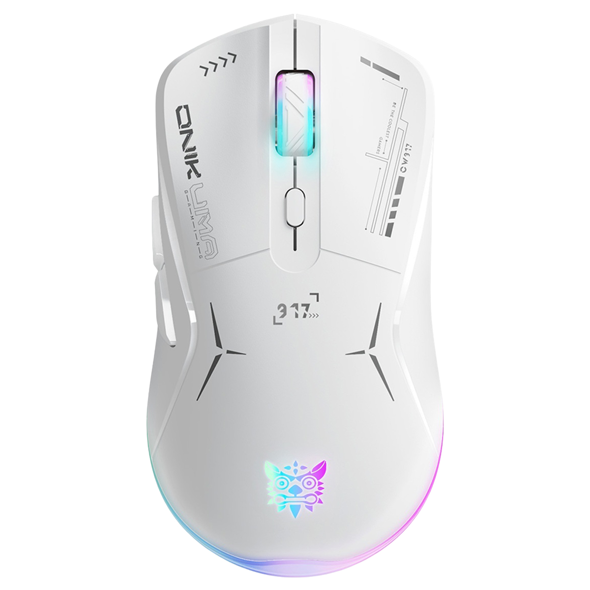 Onikuma Cw917 White Rgb Kablosuz Simetrik Gaming Mouse 1
