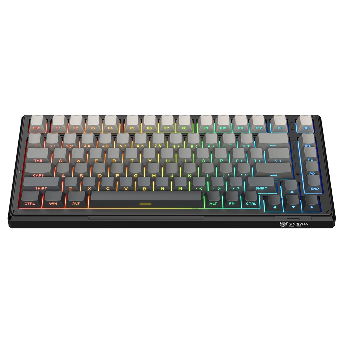 Onikuma G83 Gradient Gray Black Outemu Customized Linear Switch Hotswap Rgb Kablosuz Ingilizce Mekanik Gaming Klavye 1