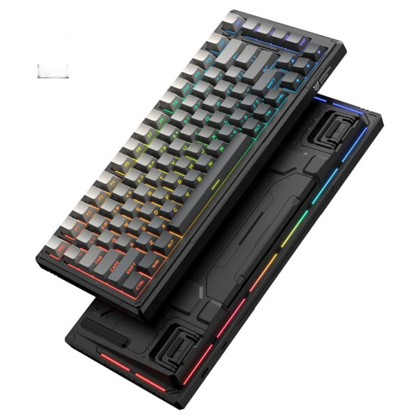 Onikuma G83 Gradient Gray Black Outemu Customized Linear Switch Hotswap Rgb Kablosuz Ingilizce Mekanik Gaming Klavye 3