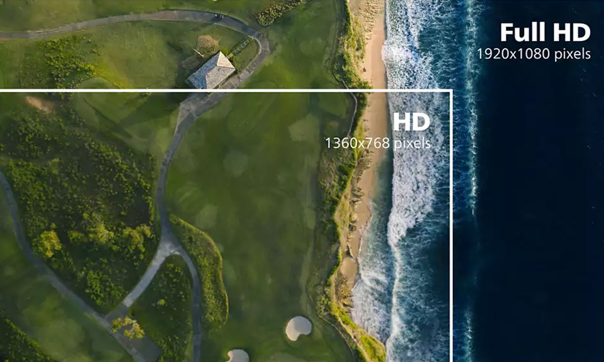 Canlı, ayrıntılı görüntüler için 16:9 Full HD ekran