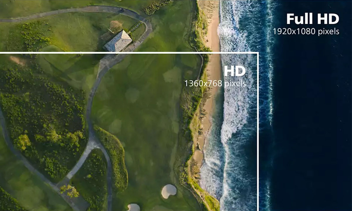 Canlı, ayrıntılı görüntüler için 16:9 Full HD ekran