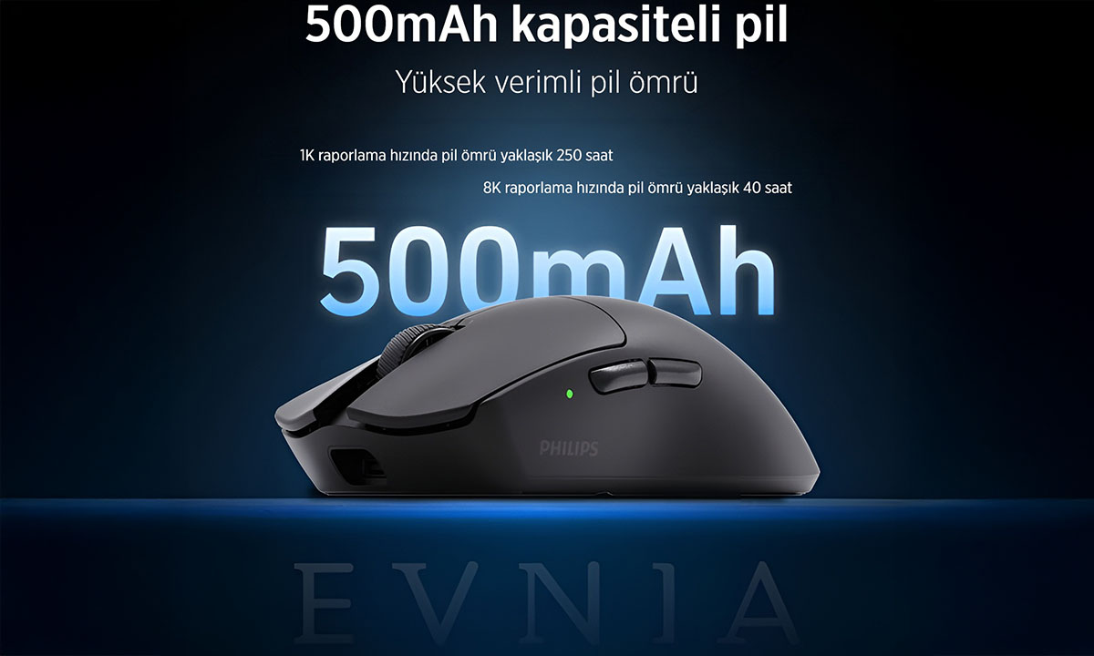 500 mAh Batarya