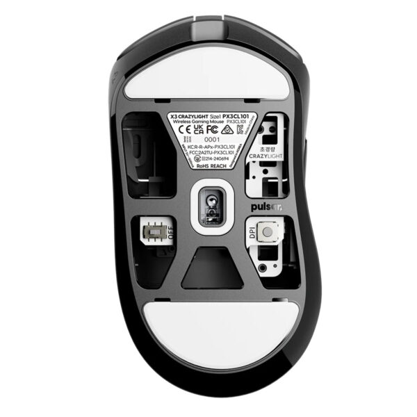 Pulsar X3 Crazylight Jet Black Size 1 Mini Xs 1 Sensör Kablosuz Gaming Mouse (px3rcl101) 4
