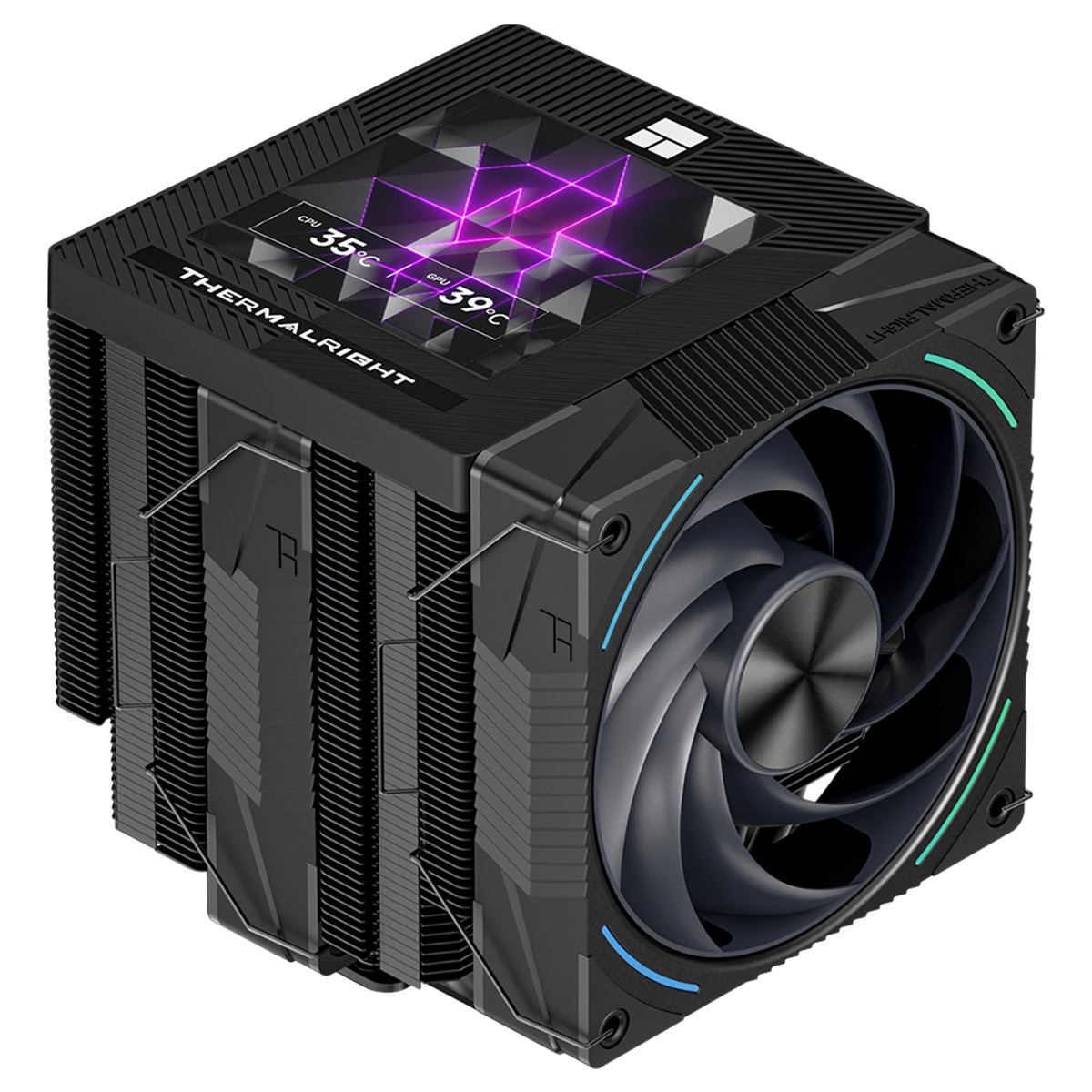 Gelişmiş CPU soğutucu ve fan sistemi, optimal soğutma sağlar, oyun ve yüksek yoğunluklu işlemler için ideal, şık tasarım, yüksek kalite ve dayanıklılık ile öne çıkar.