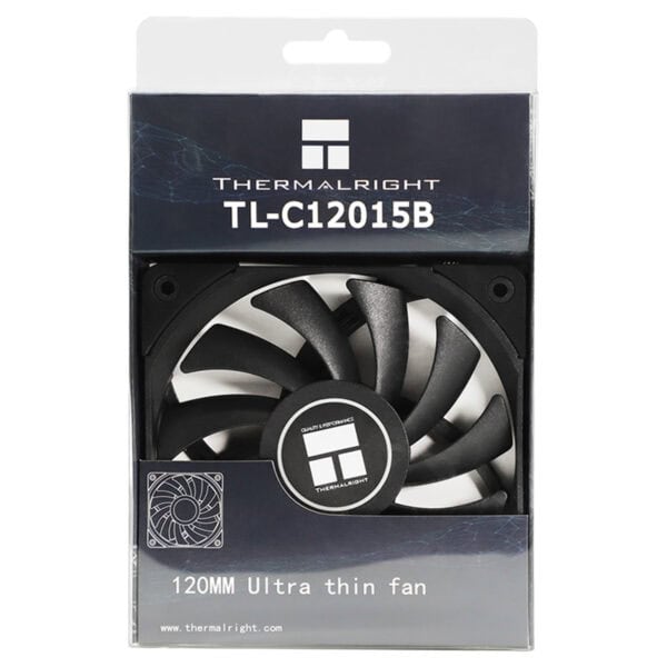 Thermalright TL-C12015B 120mm ultra ince bilgisayar kasası fanı, yüksek performanslı ve sessiz çalışma ile oyun ve bilgisayar sistemleri soğutma.