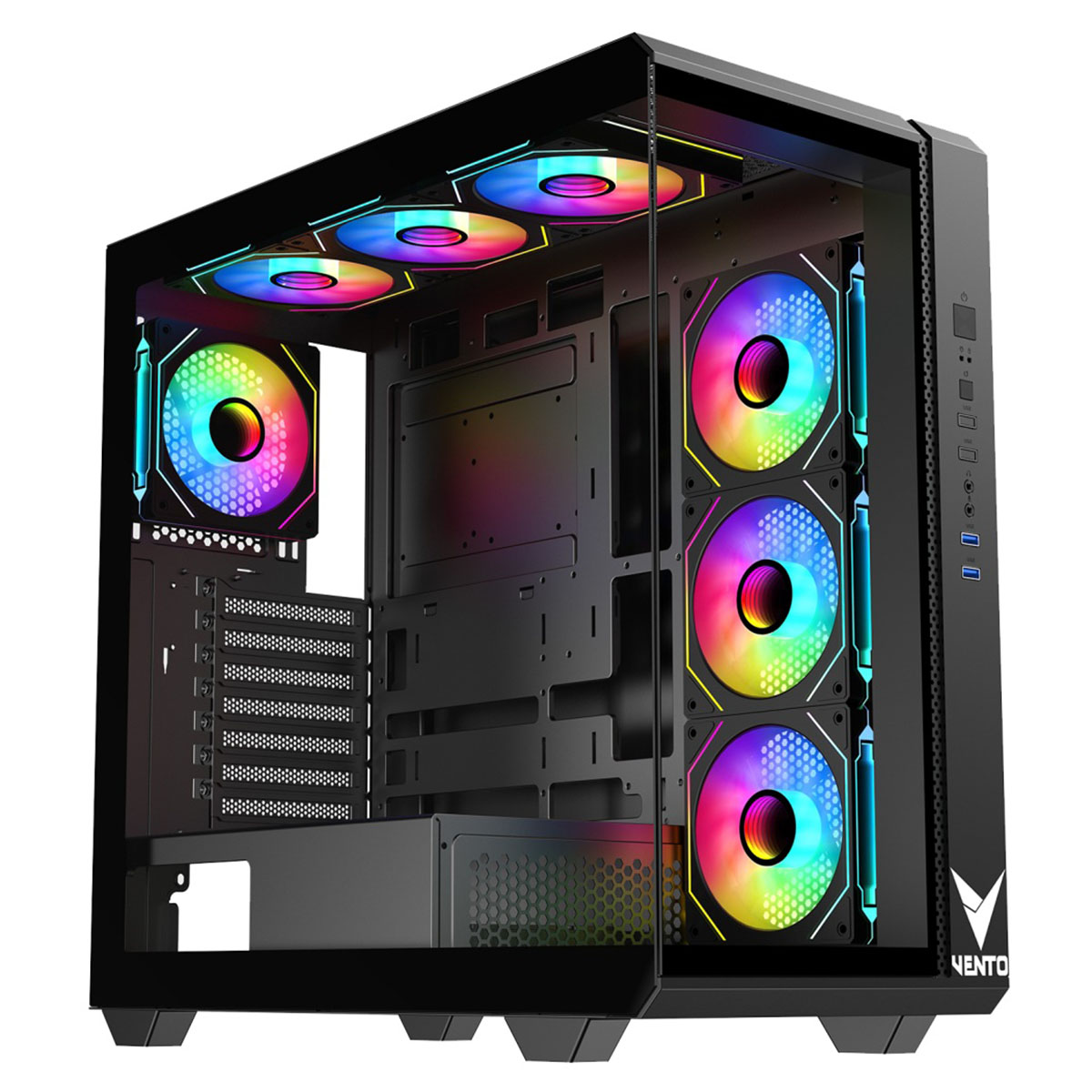 Vento Vg4302fa 4x120mm Argb Fan Temperli Cam Usb 3.0 Hydro K Pro 850w 80+ Bronze Mid Tower E Atx Gaming Kasa 1