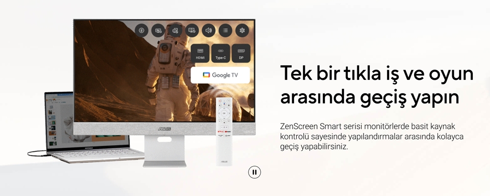 ZenScreen Smart Monitor MS32UC ASUS ZenScreen Smart MS32UC Taşınabilir Monitör H20