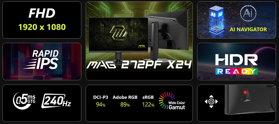 MSI MAG 272PF X24 Gaming Monitör H4