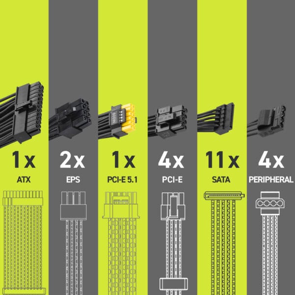 MSI MAG A1000GLS PCIE5 1000W Güç Kaynağı H9