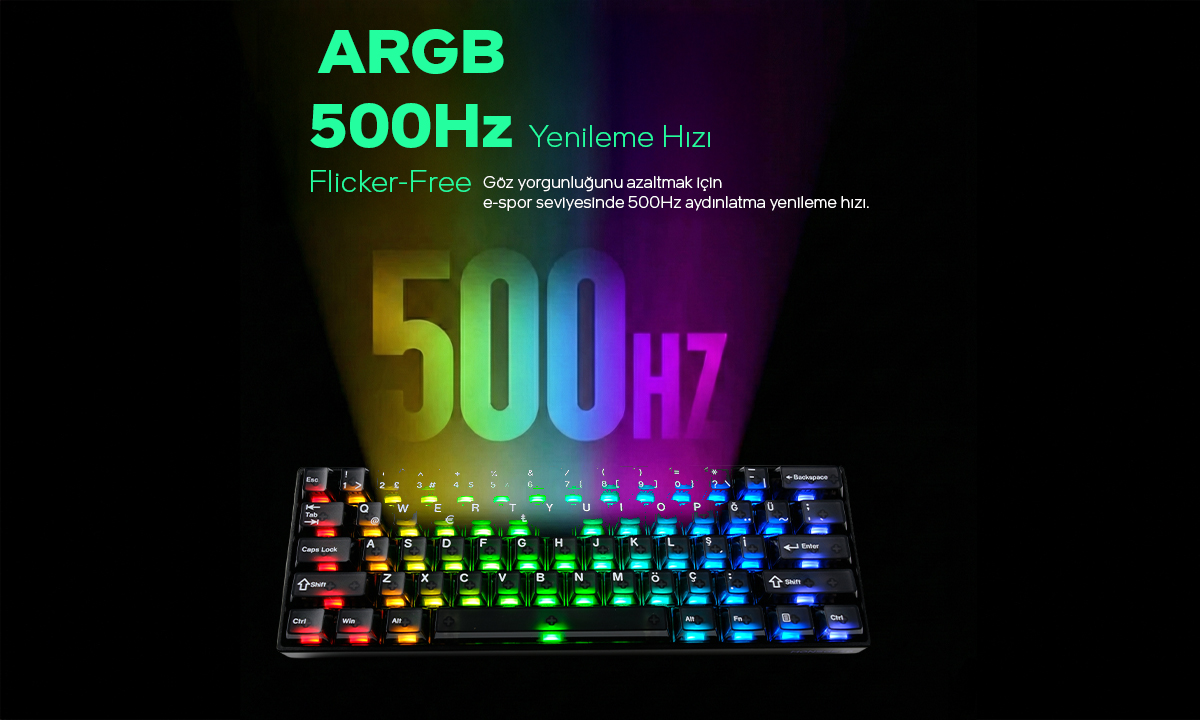 Akko Monsgeek Fun60 Max Black Gaming Klavye H06
