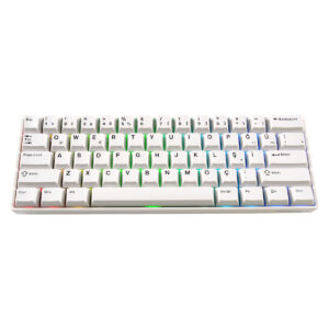 Akko Monsgeek Fun60 Max White Hall Effect Glare Manyetik Switch Rgb Kablosuz Hotswap Türkçe Mekanik Gaming Klavye 2