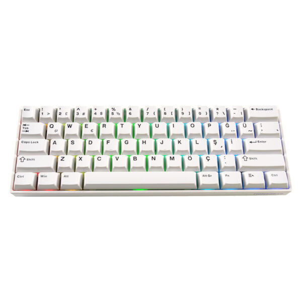 Akko Monsgeek Fun60 Max White Hall Effect Glare Manyetik Switch Rgb Kablosuz Hotswap Türkçe Mekanik Gaming Klavye 2