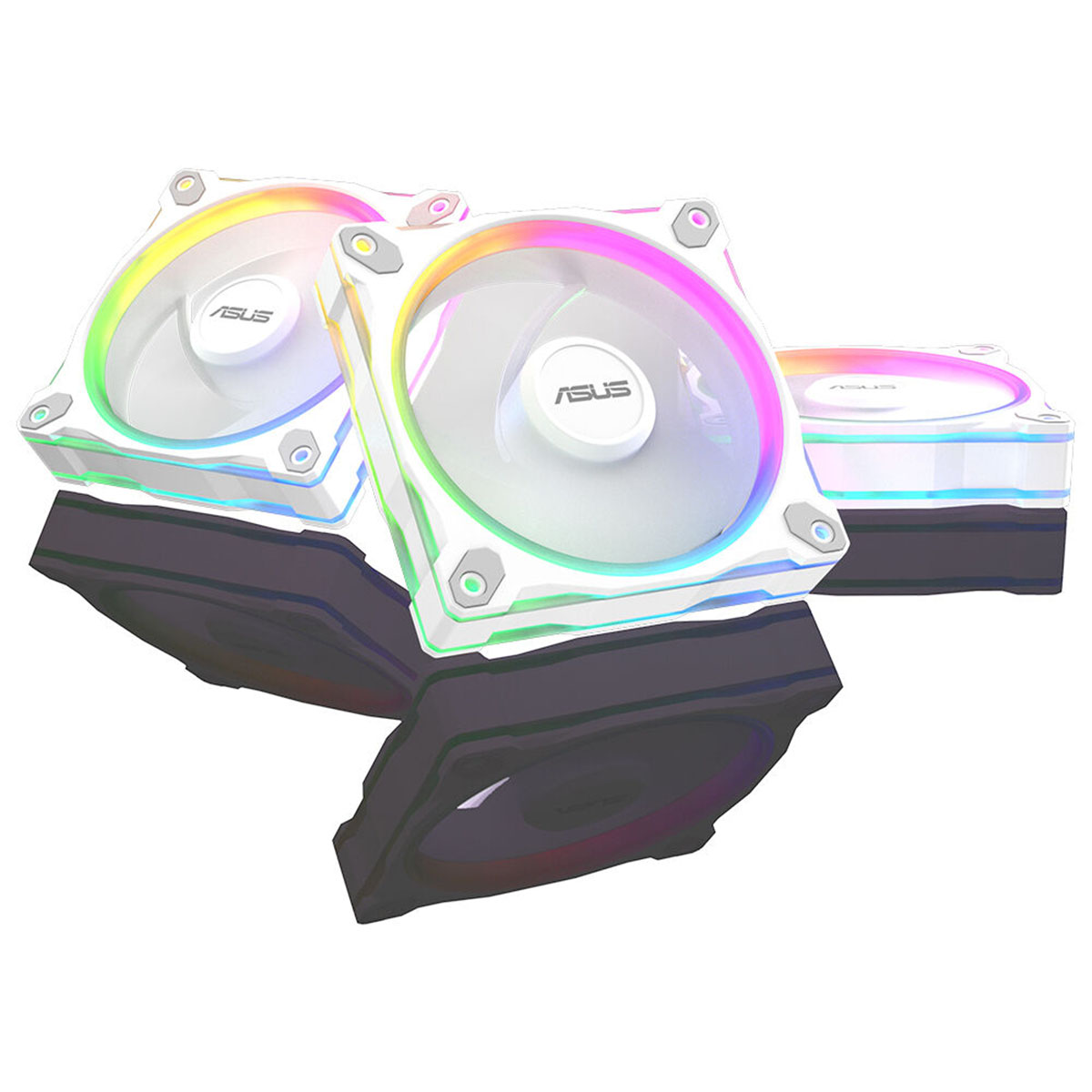 Asus Prime Mr120 Argb 120mm Beyaz 3’lü Kasa Fanı 1