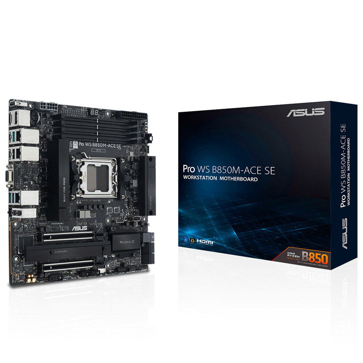 Asus Pro Ws B850m Ace Se 8000mhz (oc) Ddr5 Soket Am5 M.2 Hdmi Dp Vga Matx Anakart 1