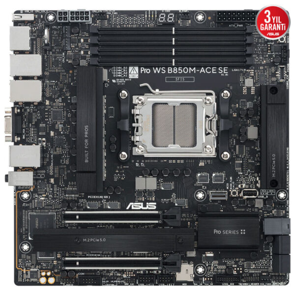 Asus Pro Ws B850m Ace Se 8000mhz (oc) Ddr5 Soket Am5 M.2 Hdmi Dp Vga Matx Anakart 4