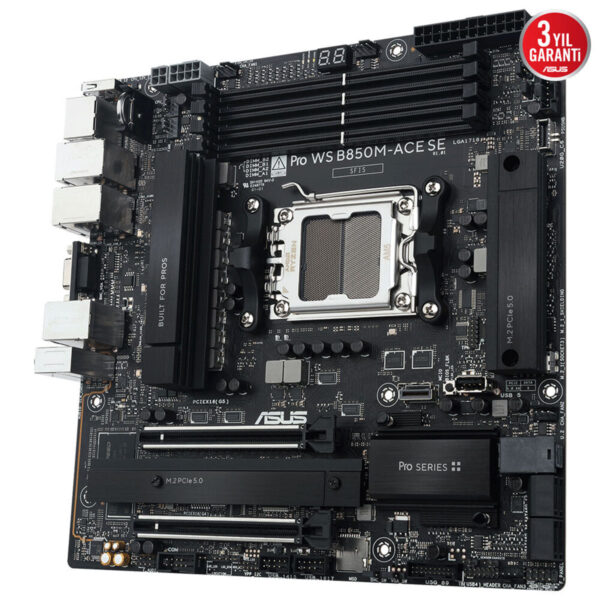 Asus Pro Ws B850m Ace Se 8000mhz (oc) Ddr5 Soket Am5 M.2 Hdmi Dp Vga Matx Anakart 8