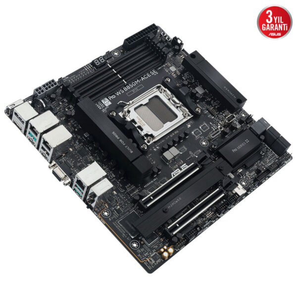 Asus Pro Ws B850m Ace Se 8000mhz (oc) Ddr5 Soket Am5 M.2 Hdmi Dp Vga Matx Anakart 9